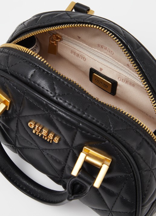 GUESS Mildred quilted handtas met afneembare schouderriem  - detail 5 zwart