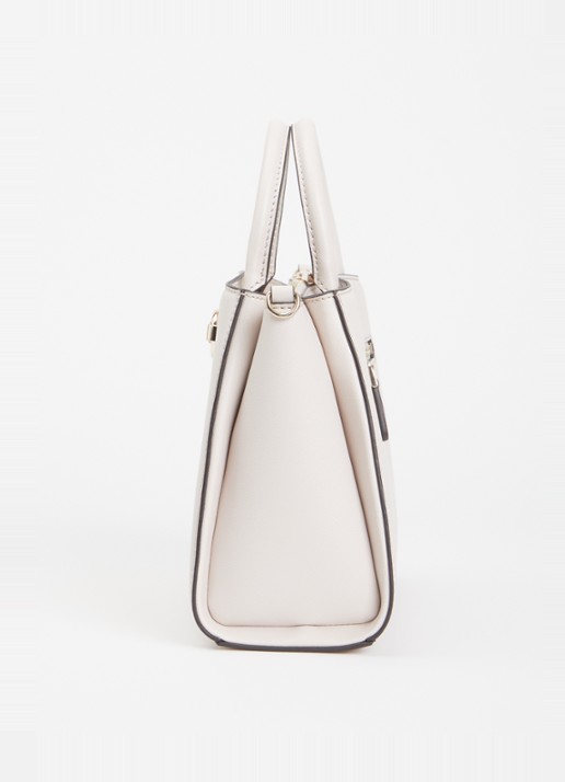 GUESS Mimina handtas met afneembare schouderriem - detail 6 lichtgrijs