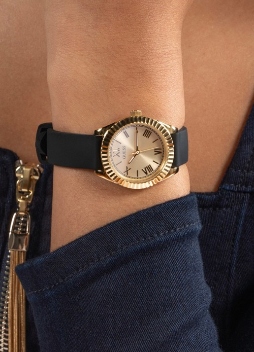 GUESS Mini Luna horloge GW0724L2  - voorkant 6 zwart