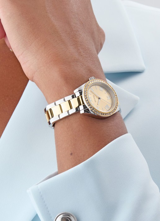 GUESS Mini Luna horloge GW0841L2  - voorkant 6 zilver