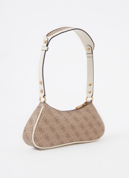 GUESS Mintha schoudertas met logoprint - achterkant 5 camel