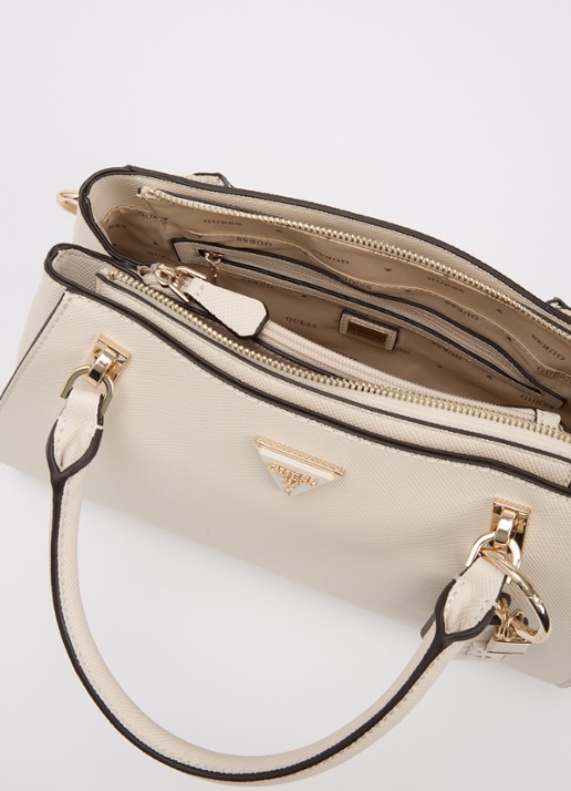 GUESS Noelle handtas met afneembare schouderriem - detail 2 gebroken wit