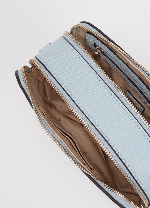 GUESS Noelle ll crossbodytas met logo - detail 4 lichtblauw