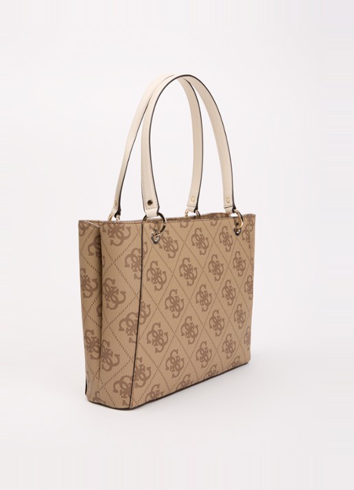 GUESS Noelle ll schoudertas met logoprint - achterkant 6 bruin
