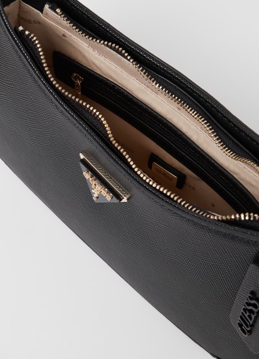 GUESS Noelle schoudertas met logo - detail 2 zwart