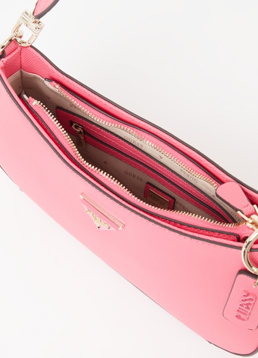 GUESS Noelle schoudertas met logo - detail 2 donkerroze