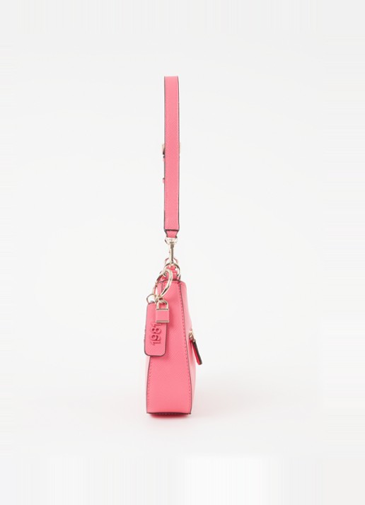 GUESS Noelle schoudertas met logo - detail 3 donkerroze