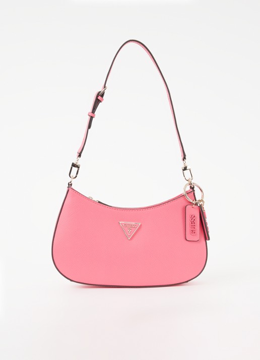GUESS Noelle schoudertas met logo - voorkant donkerroze