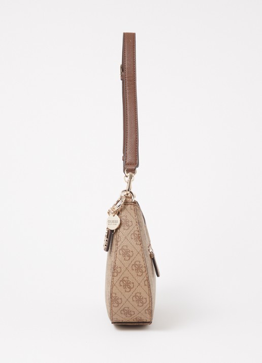 GUESS Noelle schoudertas met logo - detail 3 bruin