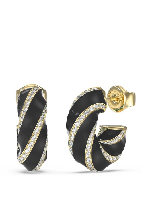 GUESS Oorringen JUBE05383JWYGBKT-U  - voorkant zwart