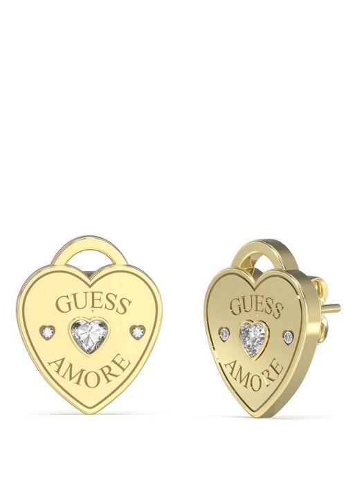 GUESS Oorstekers met kristal JUBE05058JWYGT-U    - voorkant goud