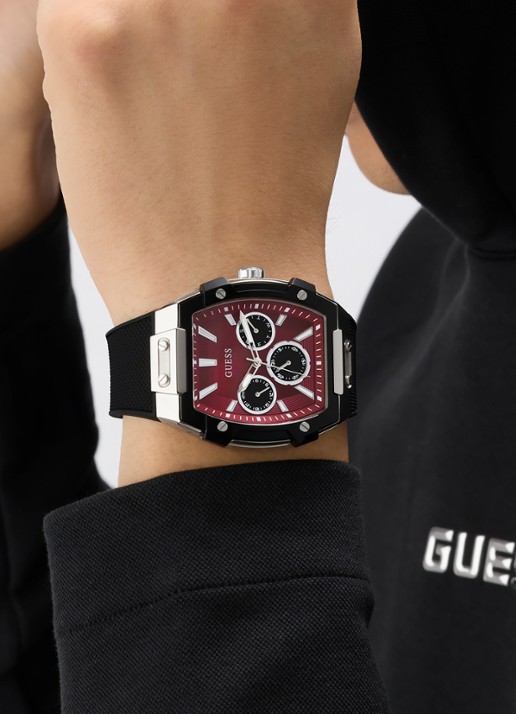 GUESS Phoenix horloge GW0956G1 - voorkant 5 zilver