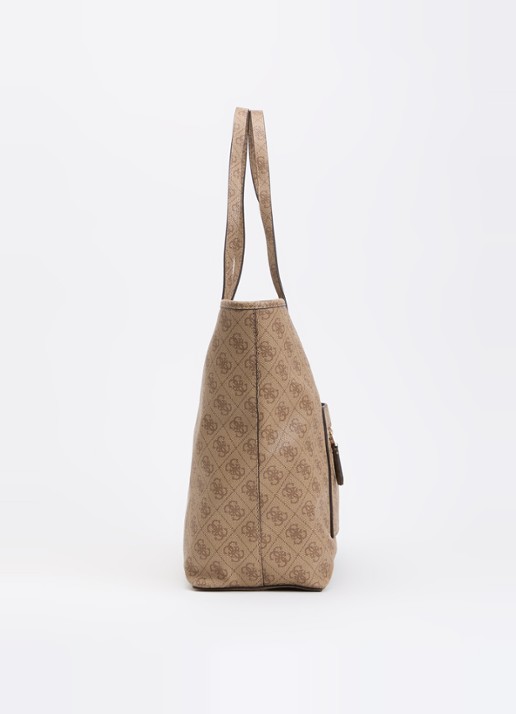 GUESS Power Play Large shopper met logoprint en uitneembaar etui - detail 2 beige