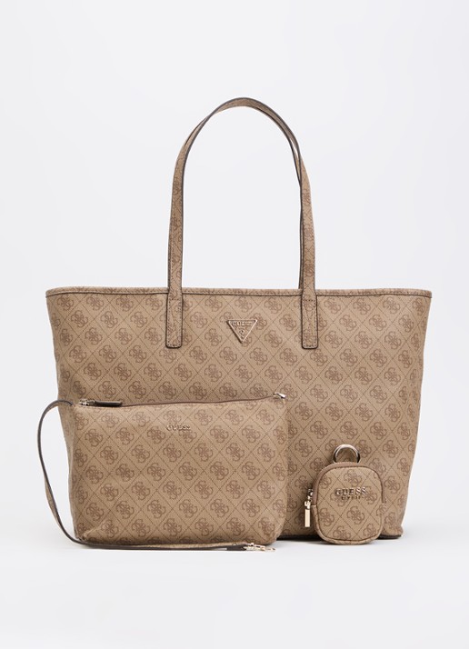 GUESS Power Play Large shopper met logoprint en uitneembaar etui