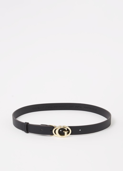 GUESS Riem met logo - voorkant zwart