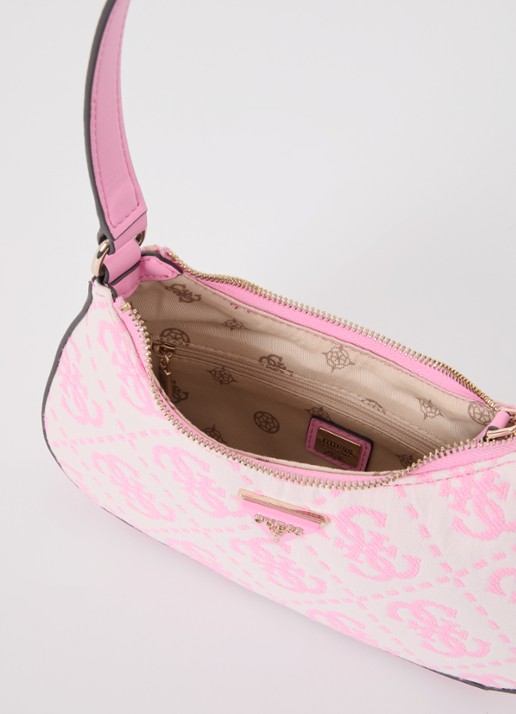 GUESS Ruma Mini schoudertas met logoprint - detail 4 roze