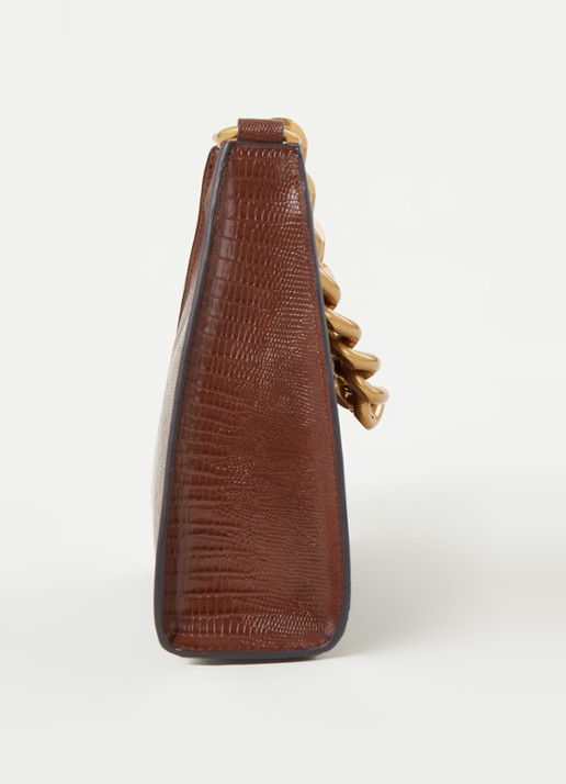 GUESS Tullia handtas met structuur - detail 3 bruin