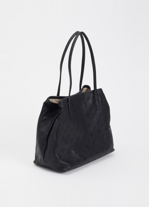 GUESS Victtoria shopper met logoprint en uitneembaar etui - achterkant 2 zwart