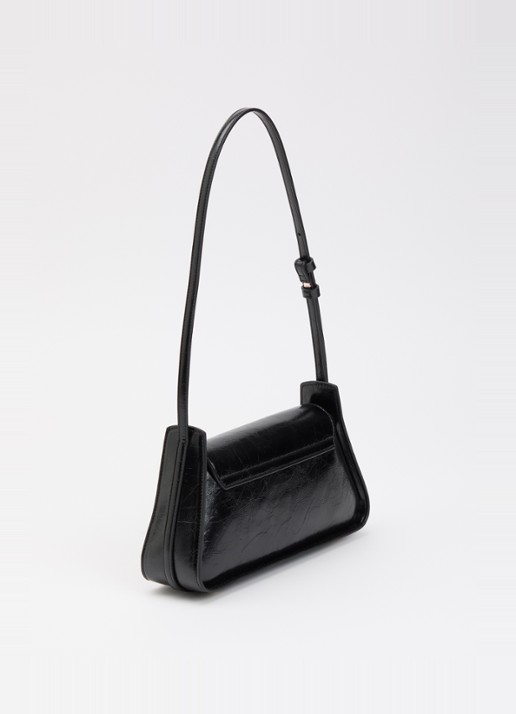 GUESS Xena Flap handtas met logo  - achterkant 4 zwart