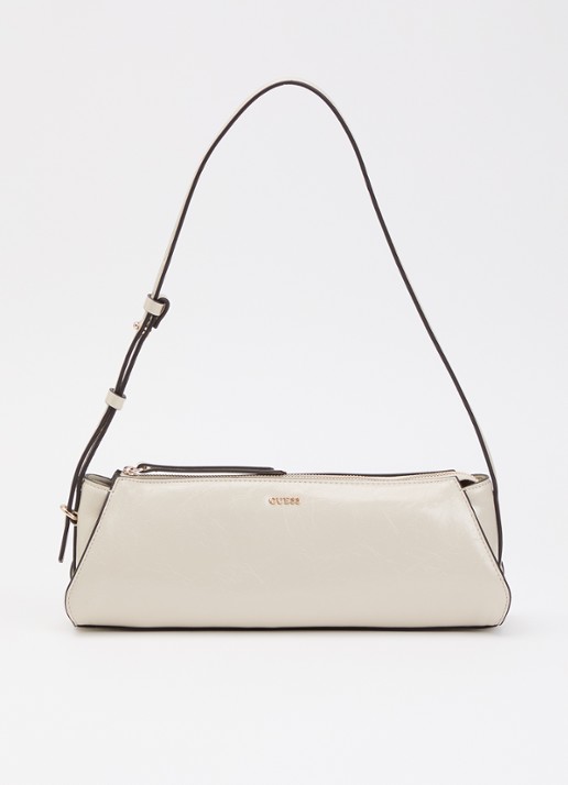 GUESS Xena handtas met logo  - voorkant 2 taupe