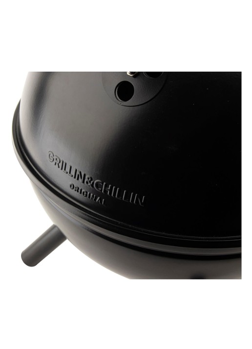 Gusta Grillin & Chillin kogel houtskool barbecue - detail zwart