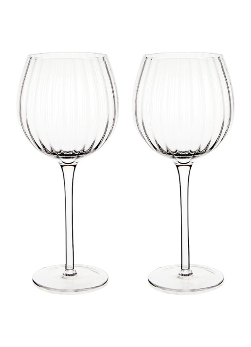 Gusta Wijnglas 450 ml set van 2 - voorkant 2 transparant