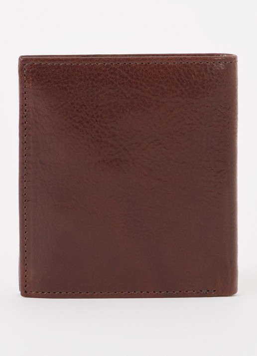 H.J. de Rooy Amsterdam Billfold portemonnee van leer - achterkant bruin