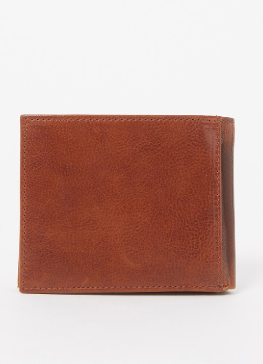 H.J. de Rooy Amsterdam Billfold portemonnee van leer - detail 3 cognac