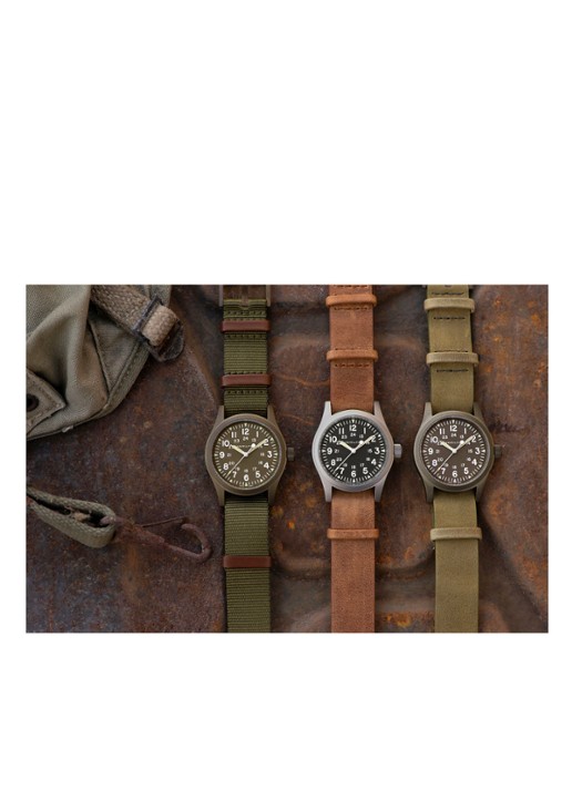 Hamilton Khaki Field Mechanical horloge H69439531 - detail 4 bruin