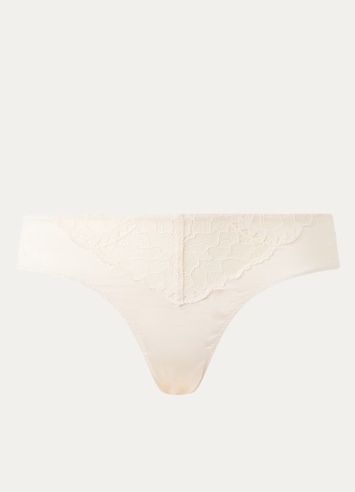 Hanro Azelia slip van kant met details van satijn