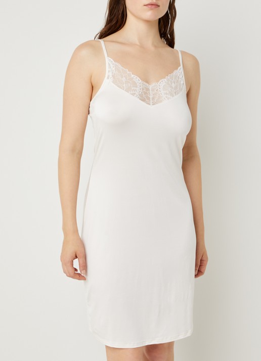 Hanro Azelia slipdress met details van kant