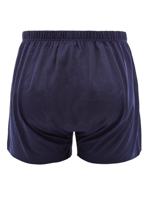 Hanro Boxershort van gemerceriseerd katoen - achterkant 2 donkerblauw