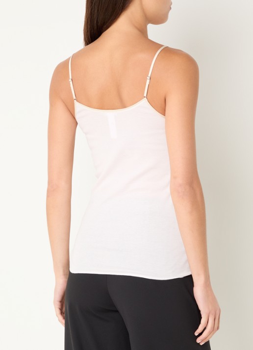 Hanro Cotton Seamless tanktop - achterkant 4 lichtroze