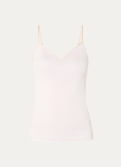 Hanro Cotton Seamless tanktop - voorkant lichtroze