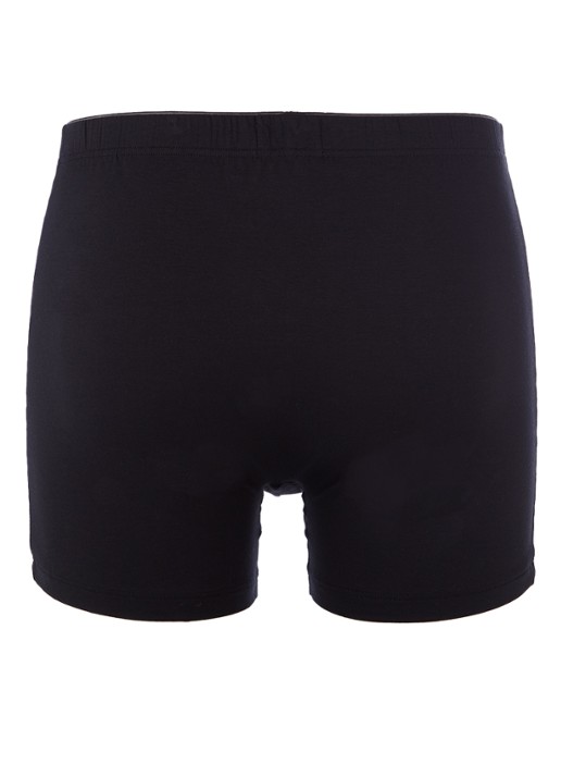 Hanro Cotton Superior boxershort in uni  - achterkant zwart