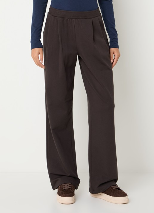 Hanro High waist wide fit loungebroek met steekzakken