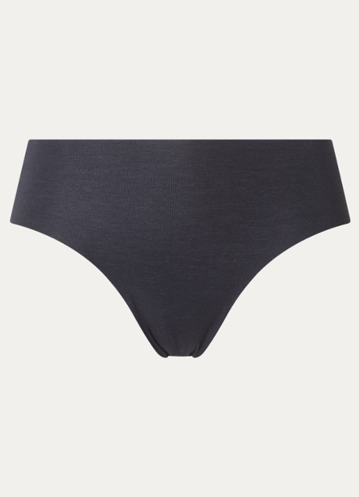 Hanro Invisible Cotton naadloze slip - voorkant 4 zwart