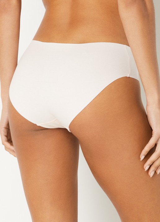 Hanro Invisible Cotton naadloze slip - achterkant 4 creme