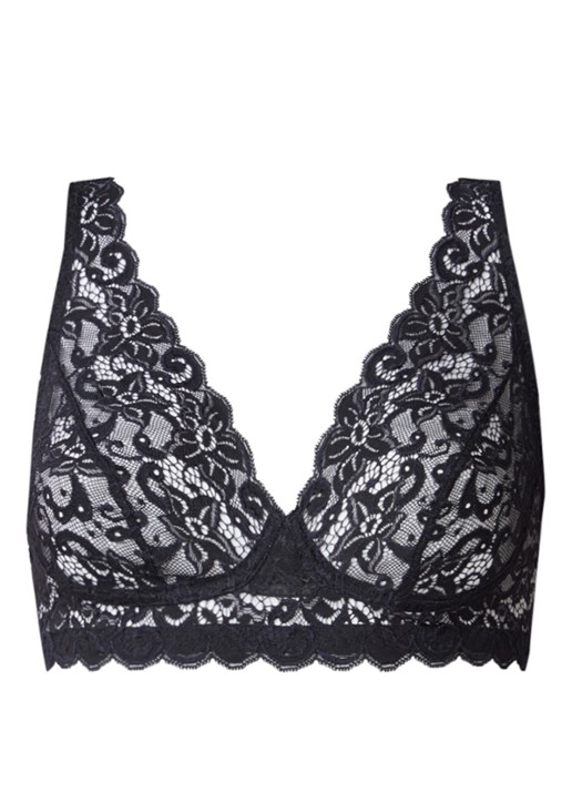 Hanro Moments bralette - voorkant zwart