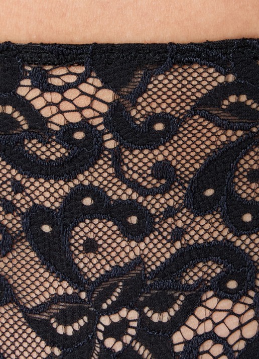 Hanro Moments slip van kant  - detail 4 zwart