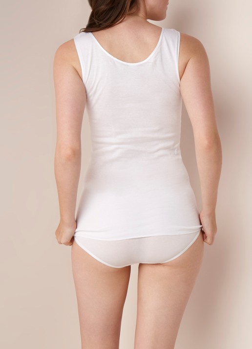 Hanro Naadloos singlet van katoen - achterkant 4 wit