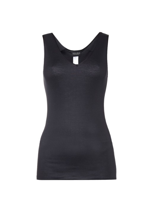 Hanro Naadloos singlet van katoen - voorkant 3 zwart