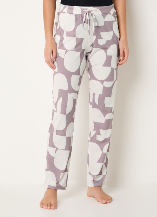 Hanro Pyjamabroek met steekzakken en print