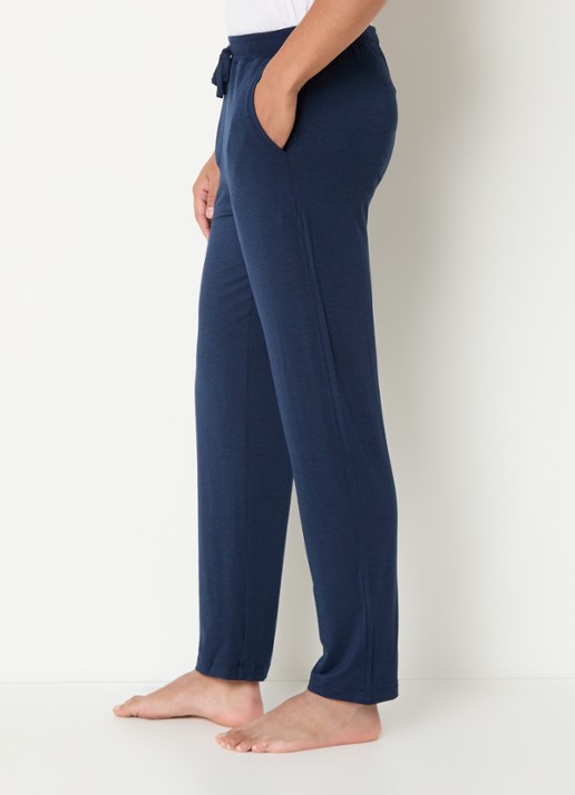 Hanro Pyjamabroek met steekzakken - detail 4 donkerblauw