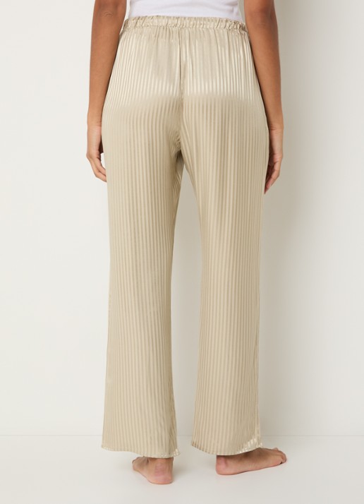 Hanro Pyjamabroek met streepprint - achterkant 3 beige