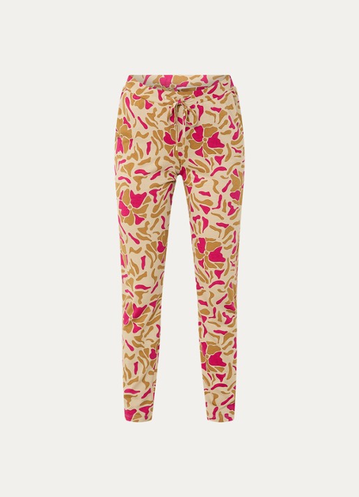 Hanro Pyjamabroek met trekkoord - voorkant donkerbeige