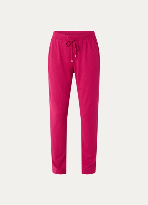Hanro Pyjamabroek met trekkoord - voorkant 3 donkerbeige