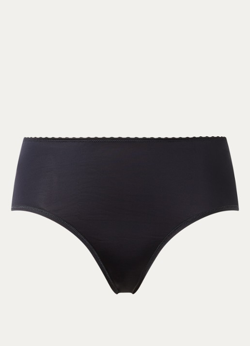 Hanro Satin Deluxe slip - voorkant 4 zwart
