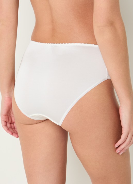 Hanro Satin Deluxe slip - achterkant gebroken wit