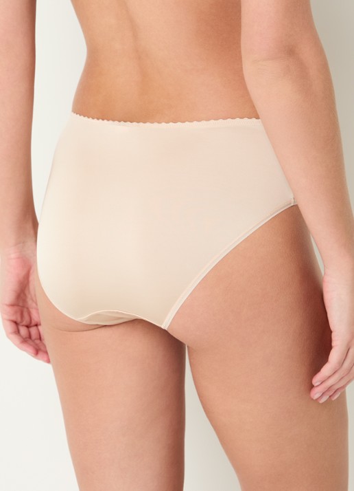 Hanro Satin Deluxe slip - achterkant 2 naturel
